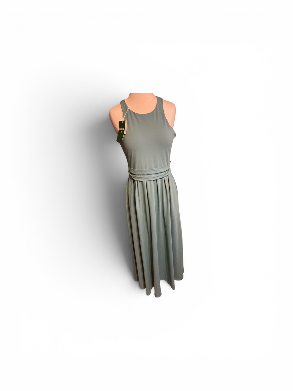 HALARA Sage Green Sleeveless Open Back Maxi Dress - Picture 4 of 13